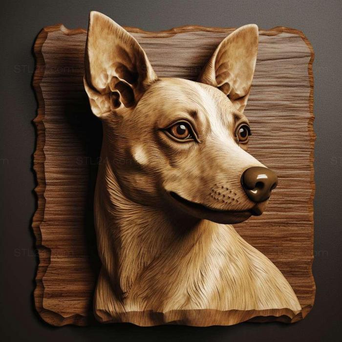 Nature and animals (Rat Terrier dog 3, NATURE_5715) 3D models for cnc
